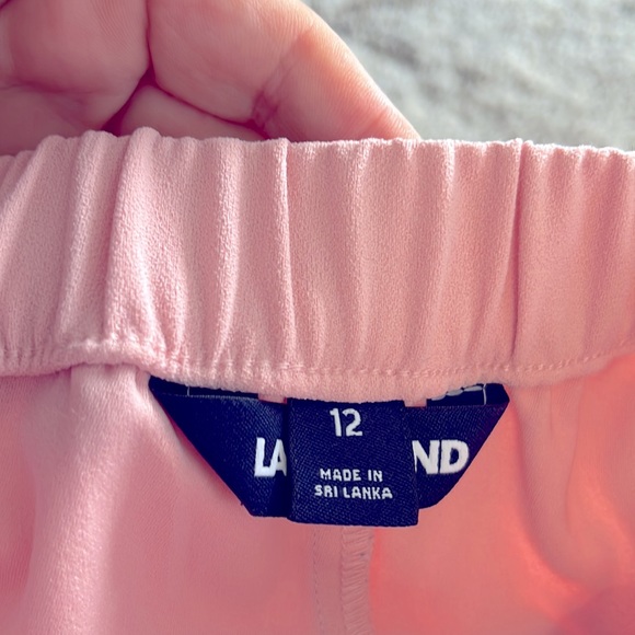 Lands End Blush Pink Pullon Wide Leg Pants NWOT - Picture 10 of 12